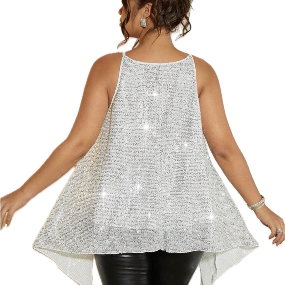 💎 PLUS Sequin High-Low Tank 💎 - Picture 3 of 8